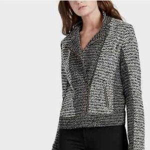 Lucky Beand Black & white knit sweater blazer